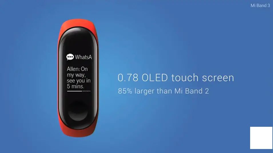 小米Mi Band 3在印度上市：售价1,999卢比：特点、规格