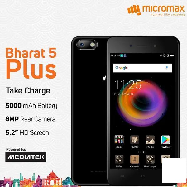 Micromax Bharat 5 Plus搭载安卓牛轧糖系统和四核处理器，即将上市